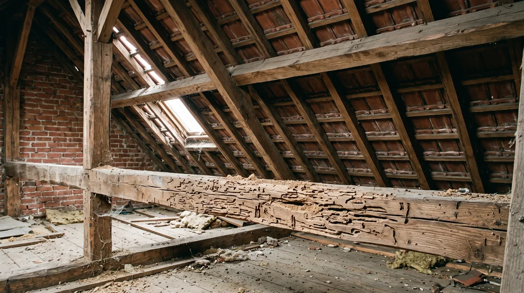 Bois de structure et charpente — sondage des bois — Termites à Grenoble