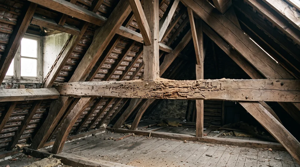 Bois de structure et charpente — sondage des bois — Termites à Grenoble